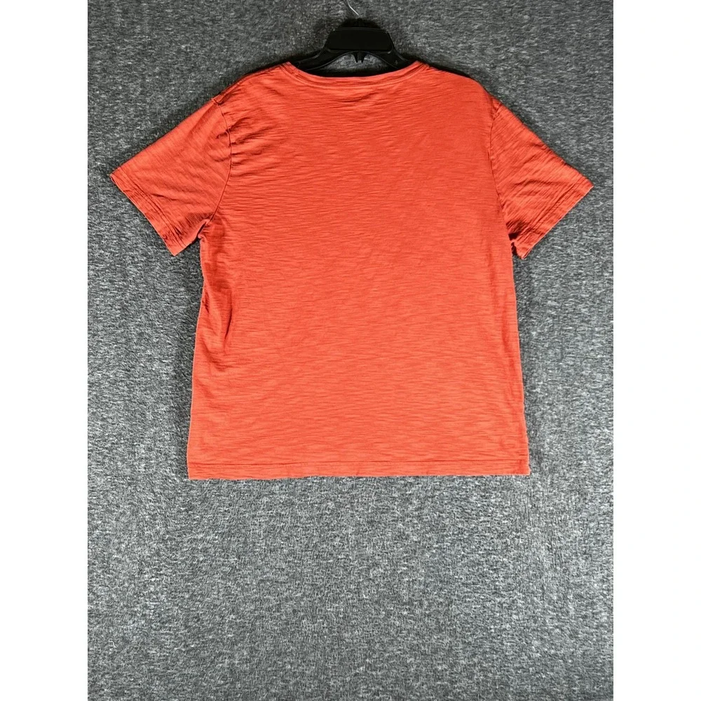 Banana Republic Mens Organic Cotton Vintage Tee Burnt Orange Slub T-Shirt Large